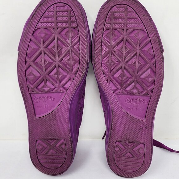 Converse Chuck Taylor All Star Unisex M7 W9 Purple Suede Low Top Sneakers - Picture 5 of 9